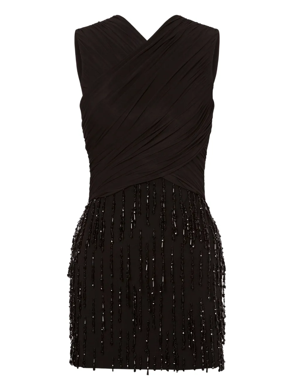

Платье мини из смесовой шерсти Alberta Ferretti, черный
