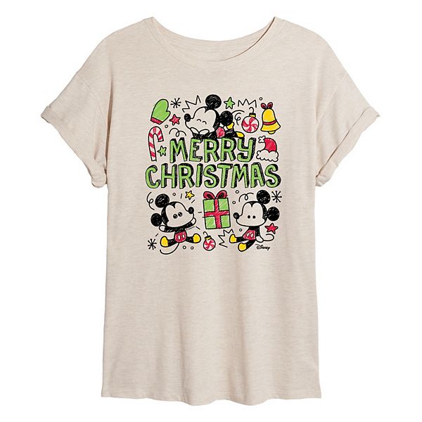 

Футболка Juniors Mickey Mouse Merry Christmas oversized Disney