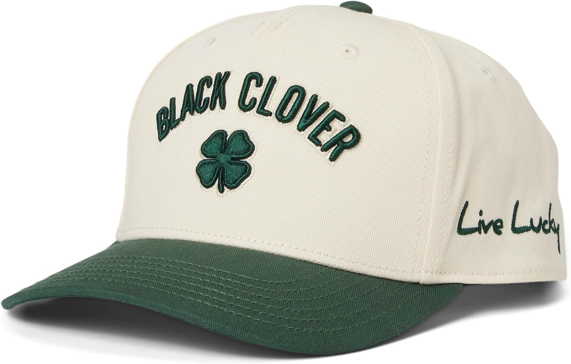 

Бейсболка Black Clover Timeless 3 Adjustable Hat, цвет Crème/Green Hat/3d Embroidery
