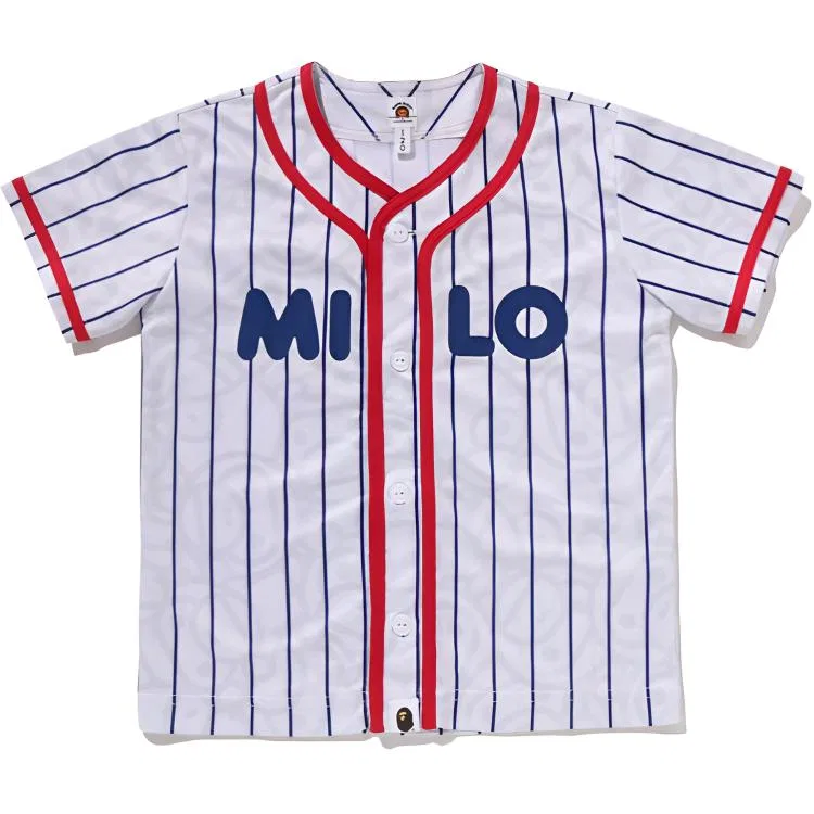 Футболка Baseball Top для детей A BATHING APE белая