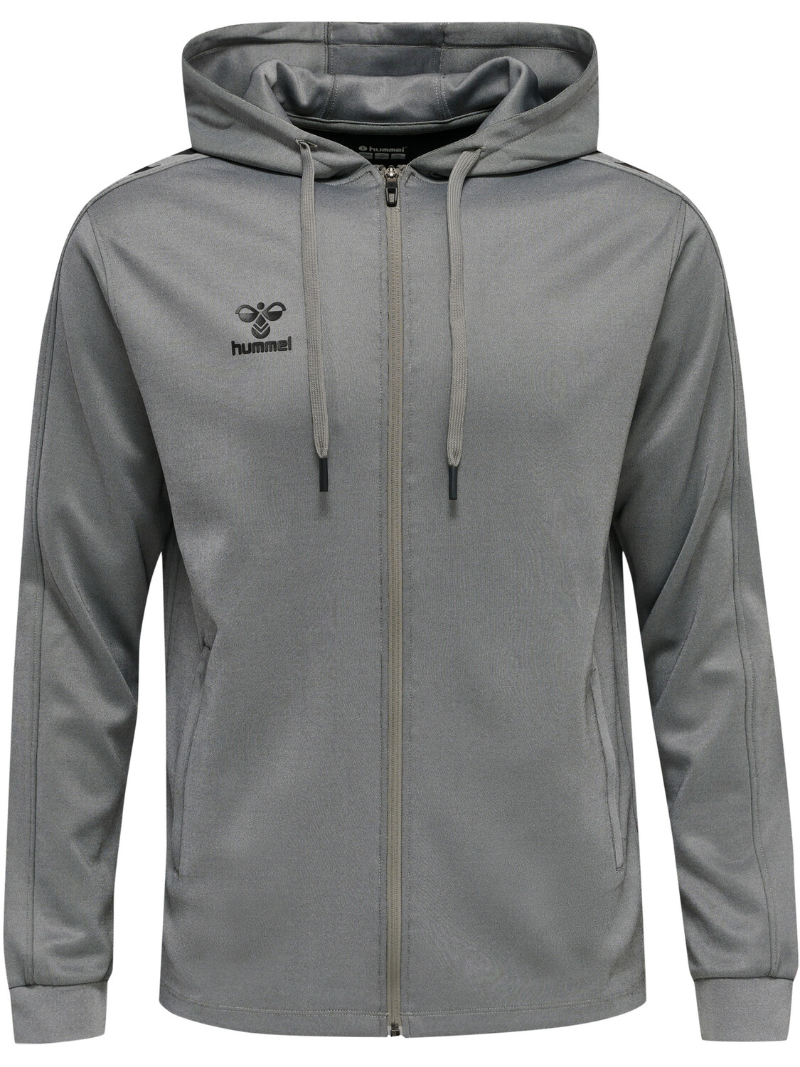 

Толстовка Hummel Hoodie Hmlcore Xk Poly Zip Hood Sweat, серый меланж