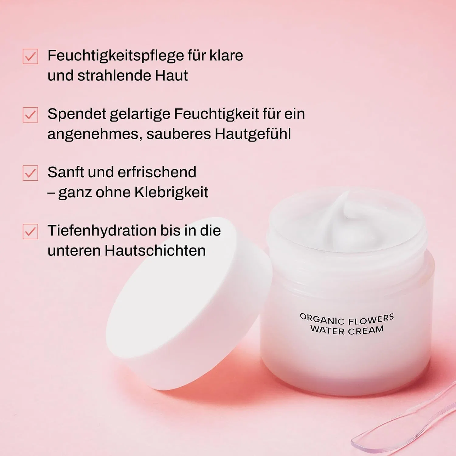Крем для лица Whamisa — Органический цветочный водный Organic Flowers Water Cream, , White, 50 мл — фото 3