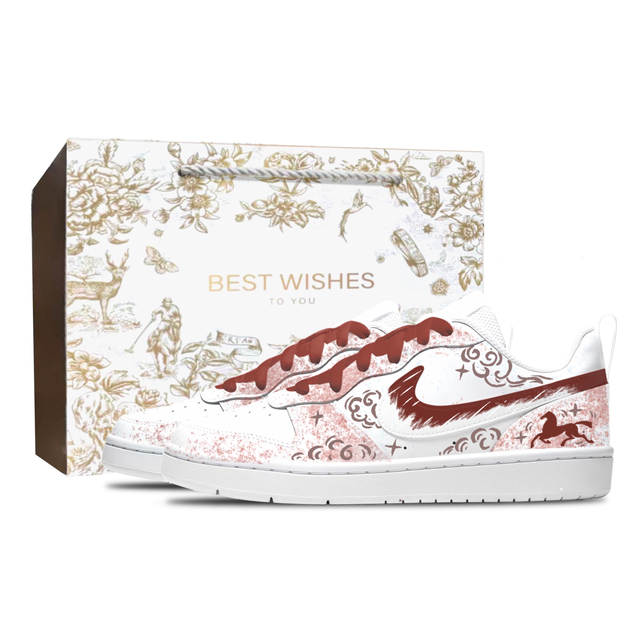 

Кожаные низкие скейтерские кроссовки для детей унисекс Nike, brick красный