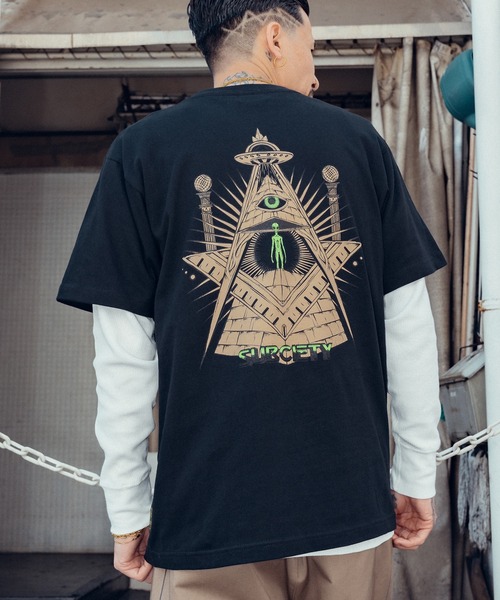 

Футболка, принт "Теория заговора" Subciety, черный