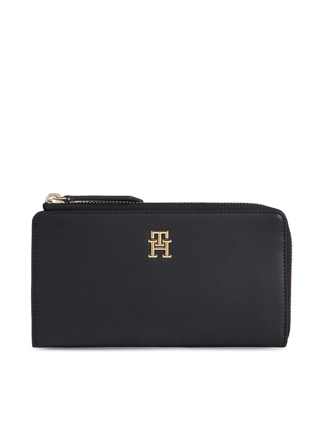 

Кошелек Th Feminine Large Slim Wallet Tommy Hilfiger, черный