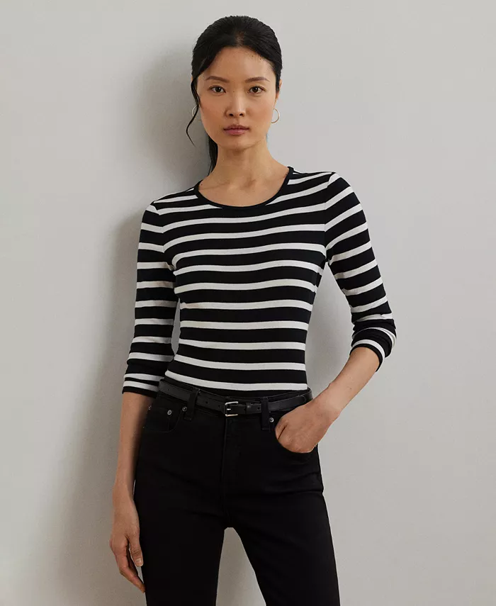 

Футболка с длинным рукавом Stretch Lauren Ralph Lauren, черный