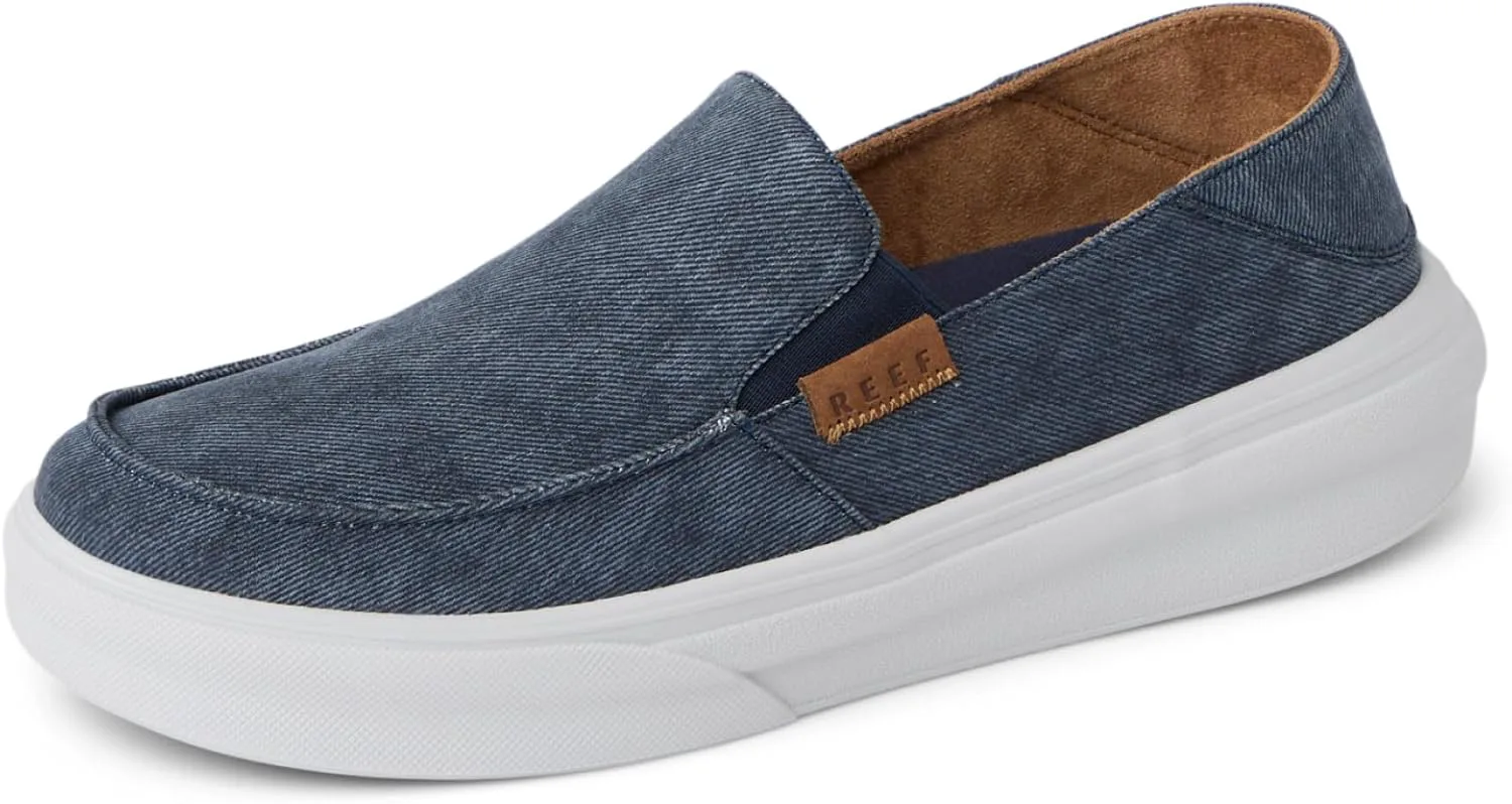 Мужские кеды REEF Swellsole Pacific, прочный стирочный канвас, легкие, с мягкой амортизирующей стелькой, темно-синий — фото 2