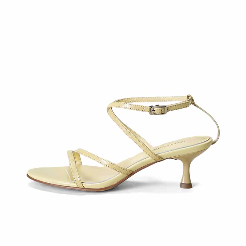 SHOEMAKER QUEEN Женские сандалии на одной застежке бежево-желтые, цвет Beige Yellow