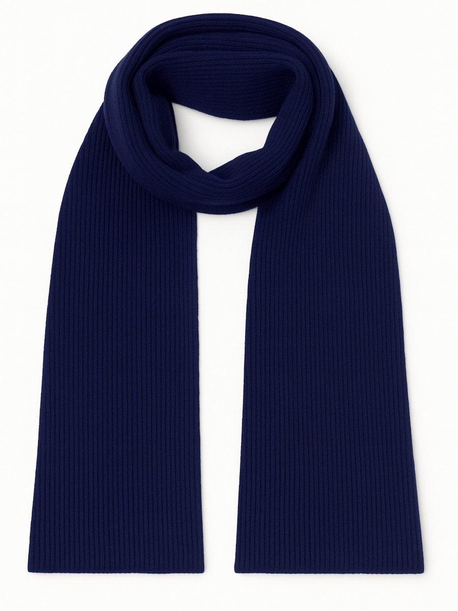 

Шарф KOPYTO KARIBU - Plüschiger Gerippter Schal aus 100% Merinowolle RWS, темно-синий