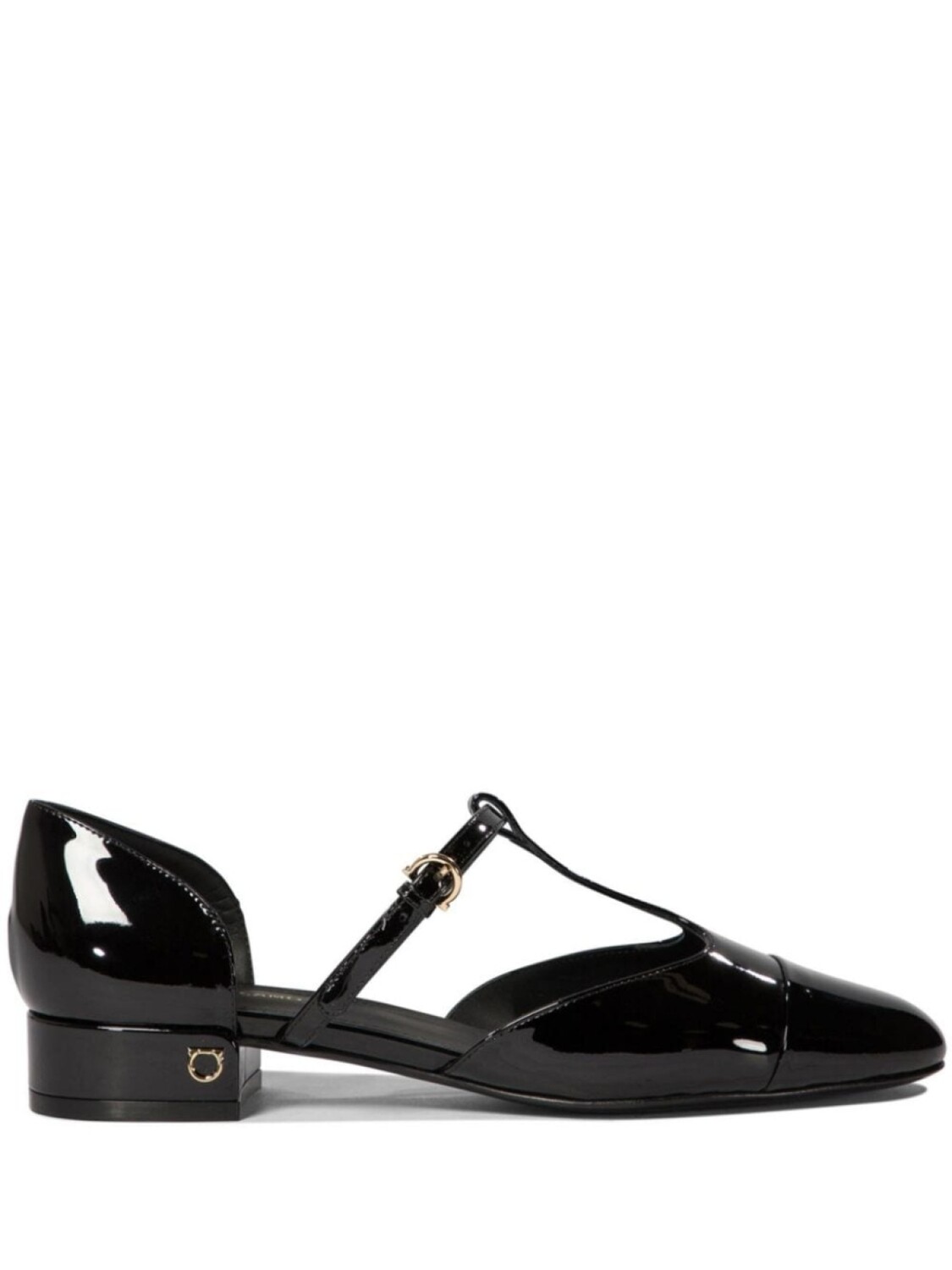 

Балетки Ferragamo с Т-образным ремешком, черный