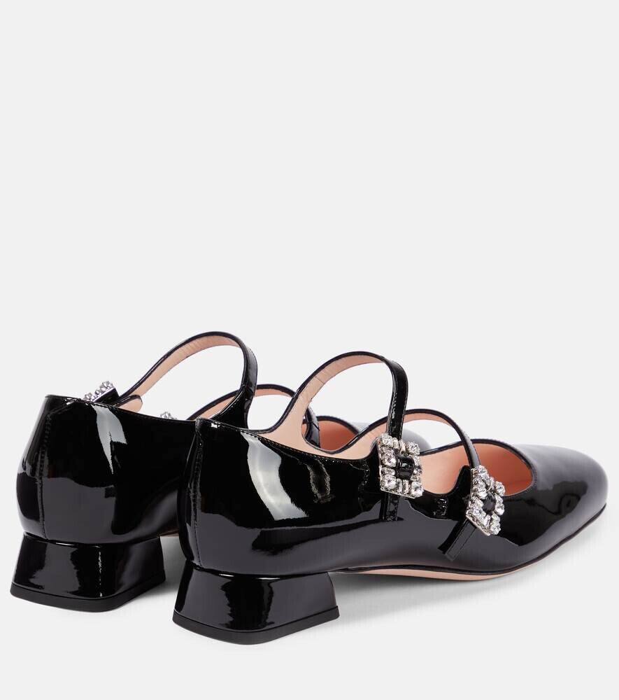 Туфли-лодочки Mini Très Vivier из лакированной кожи Mary Jane Roger Vivier, черный — фото 2