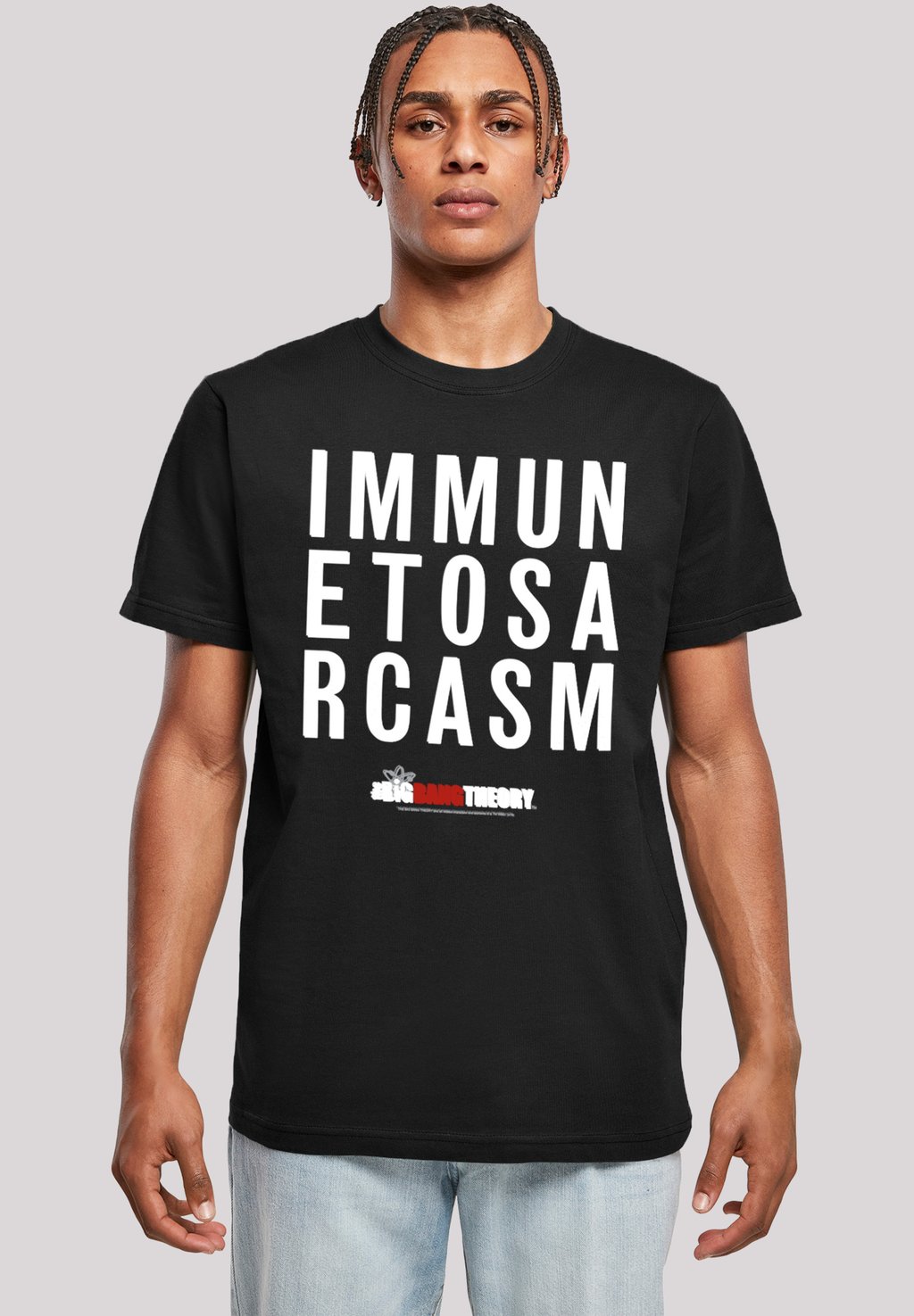 

Футболка с принтом BIG BANG THEORY TV SERIE IMMUNE TO SARCASM F4NT4STIC, черный