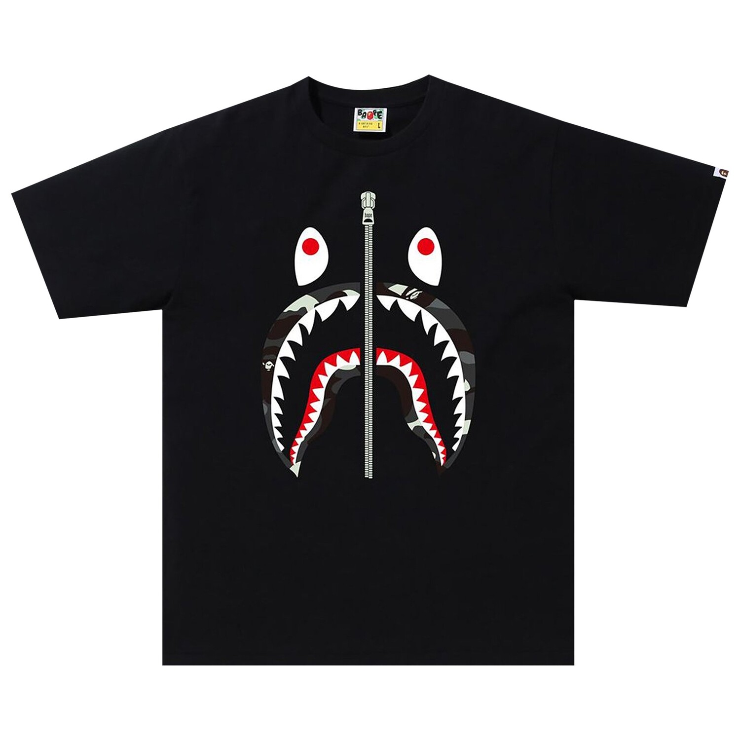 

Футболка BAPE City Camo Shark, черная, Черный, Футболка BAPE City Camo Shark, черная