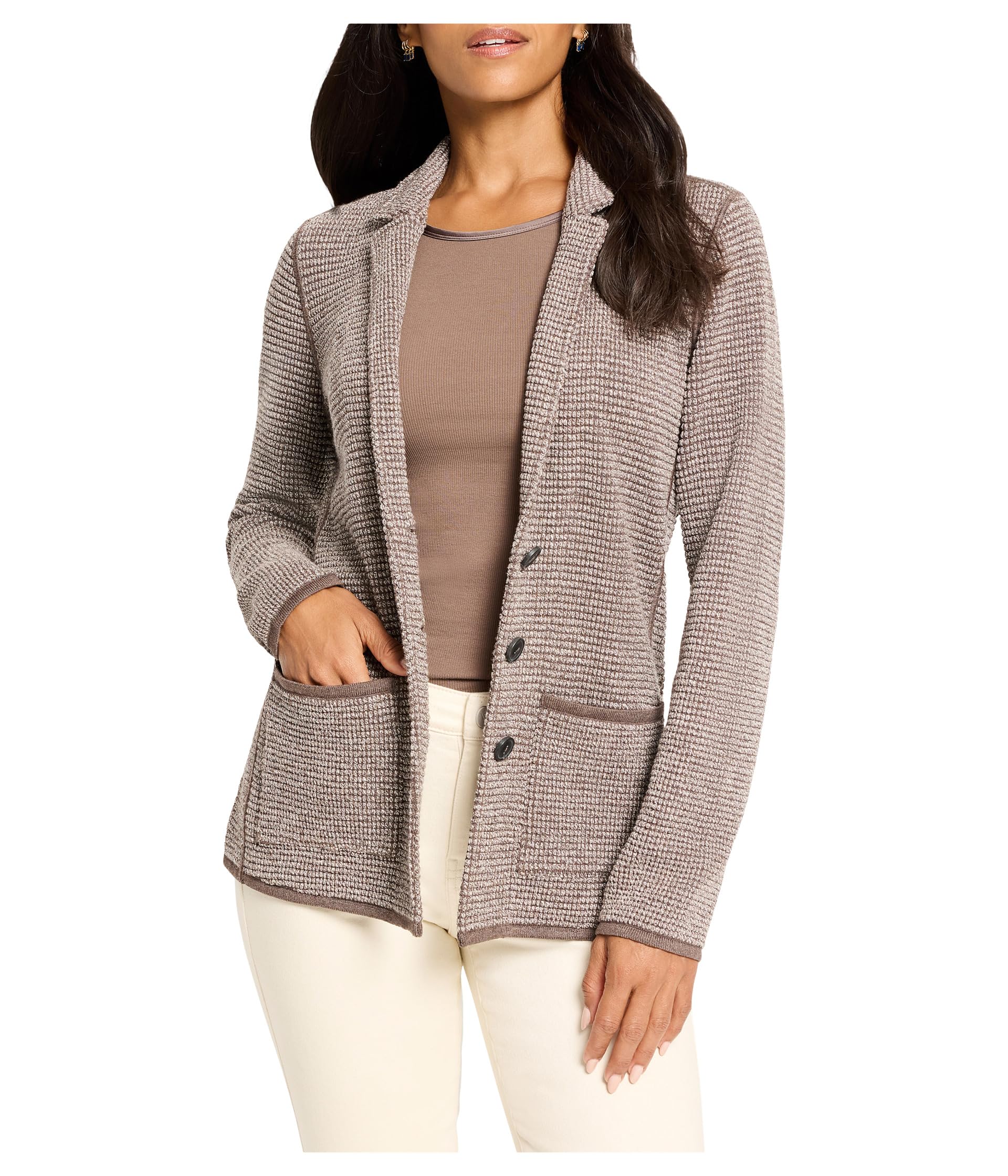 

Куртка NIC+ZOE Pixel Knit Jacket, цвет Brown Multi