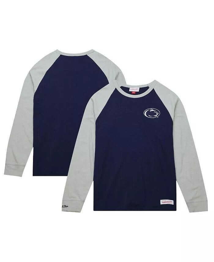 

Футболка мужская темно-синяя Penn State Nittany Lions Legendary Slub Raglan с длинным рукавом Mitchell & Ness