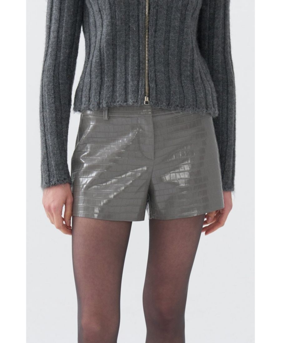 

Женские мини-шорты с высокой талией NOCTURNE, Grey