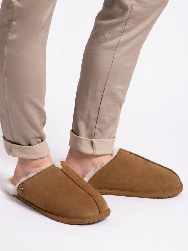 Тапочки из мула из овчины джуда Just Sheepskin, цвет Chestnut — фото 2
