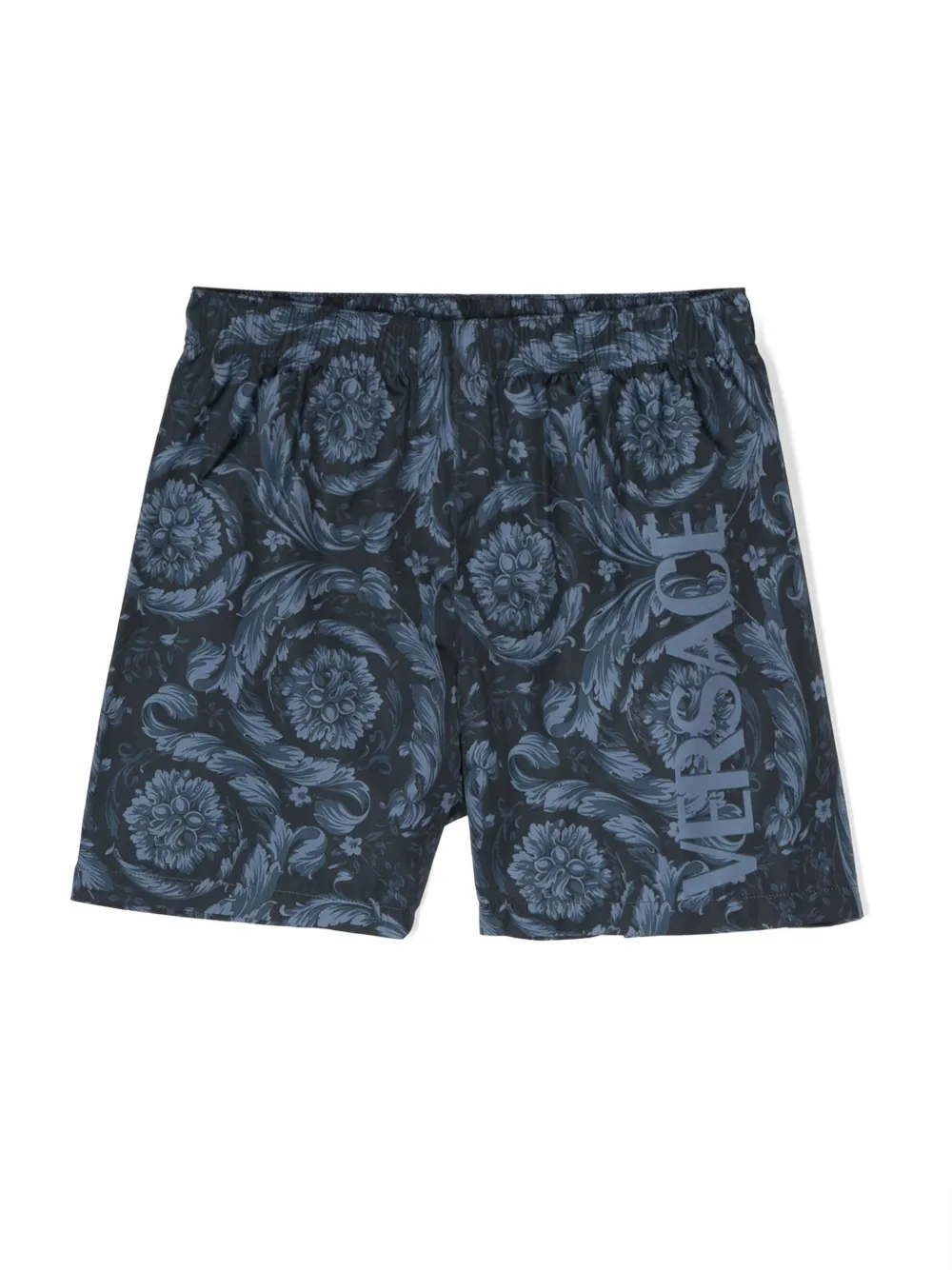 

Плавки-шорты с принтом Barocco Versace Kids, синий