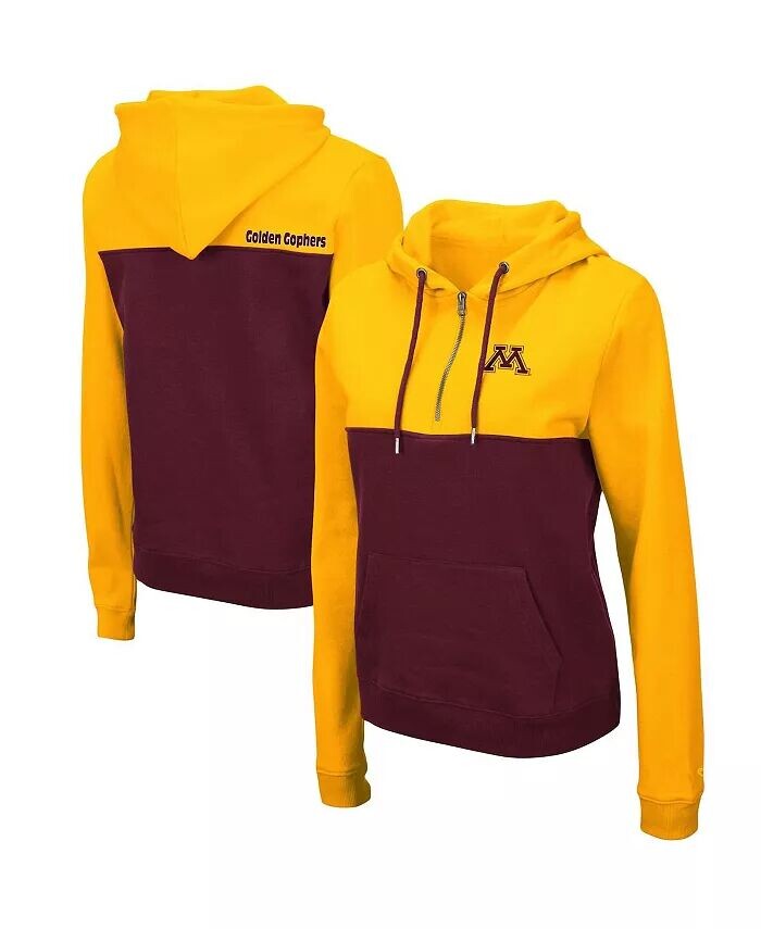 

Женская золотисто-бордовая худи с молнией до половины Minnesota Golden Gophers Aidan Colosseum