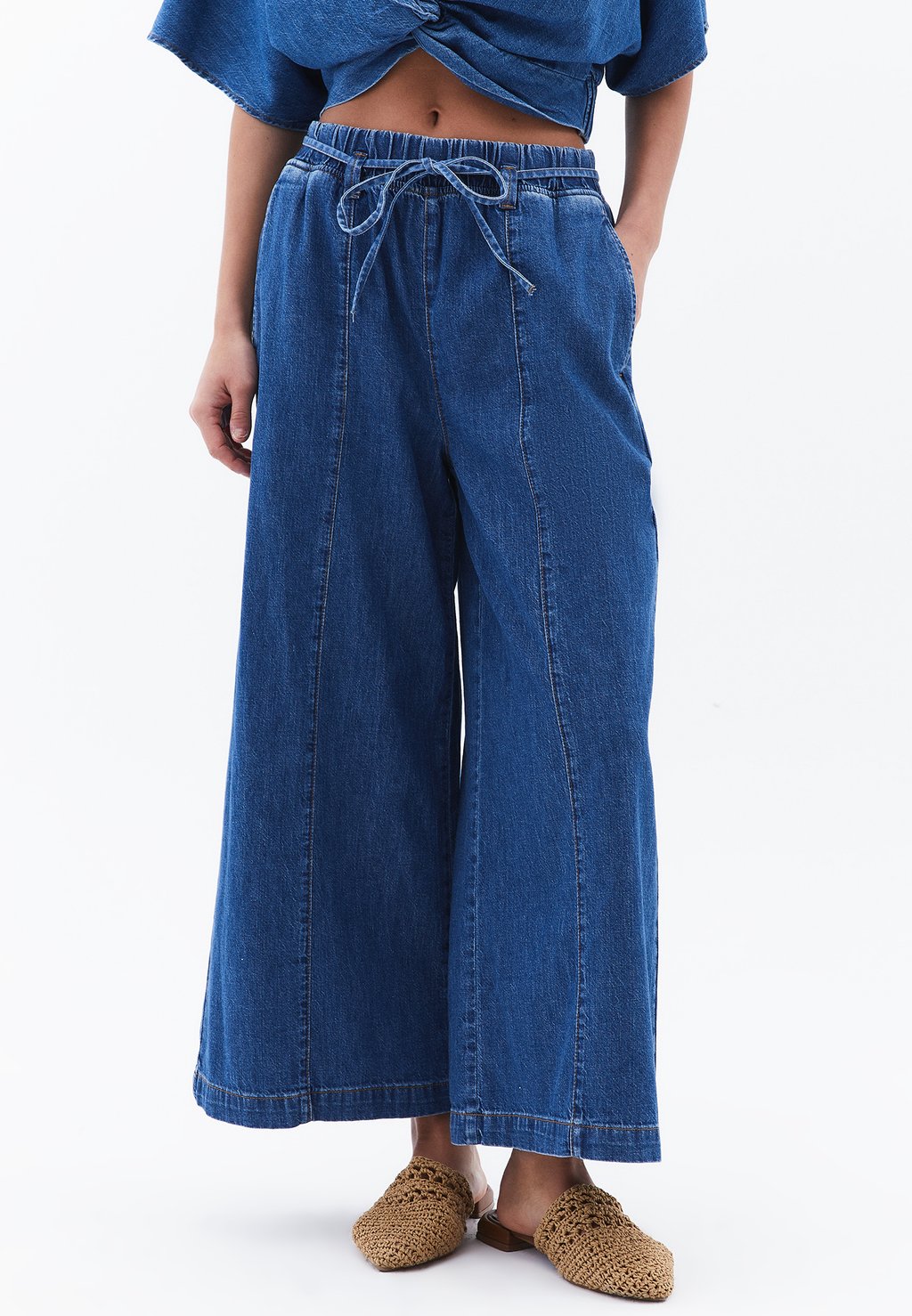 

Джинсы свободного кроя CULOTTE OXXO, синий