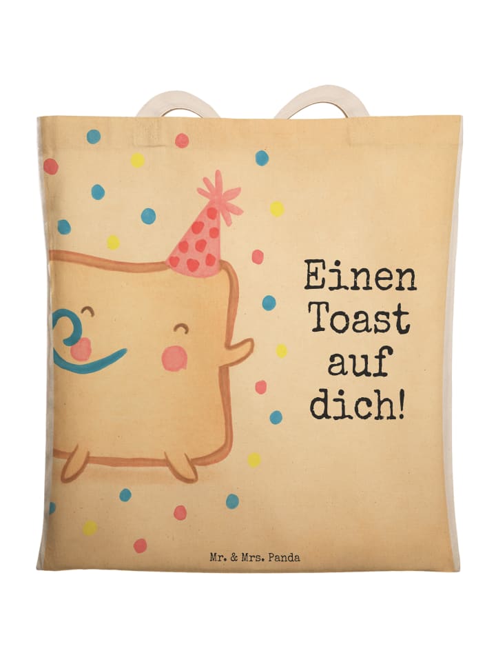 

Mr. & Mrs. Panda Сумка для покупок с дизайном Toast Party и надписью белого цвета