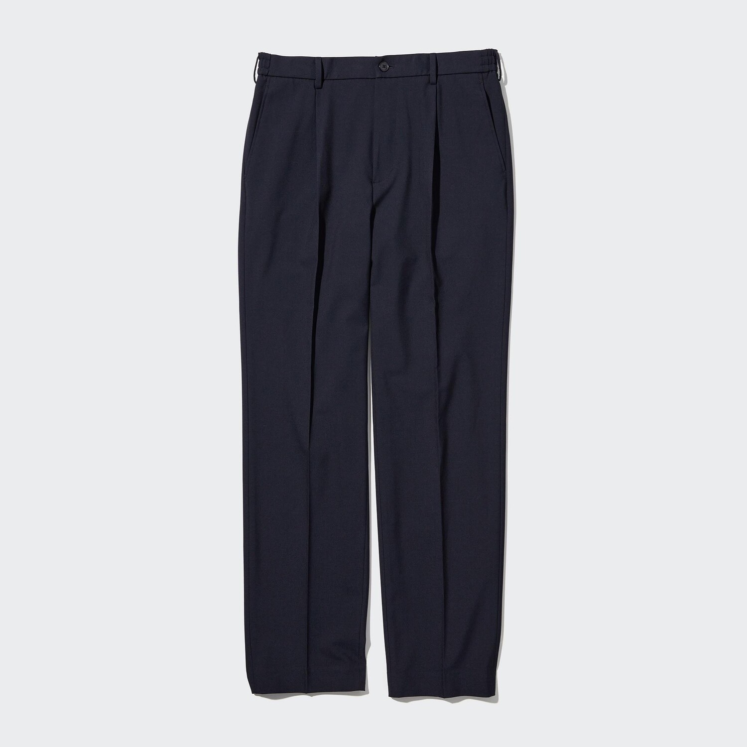 

Брюки UNIQLO широкие с защипами удлиненные, темно-синий