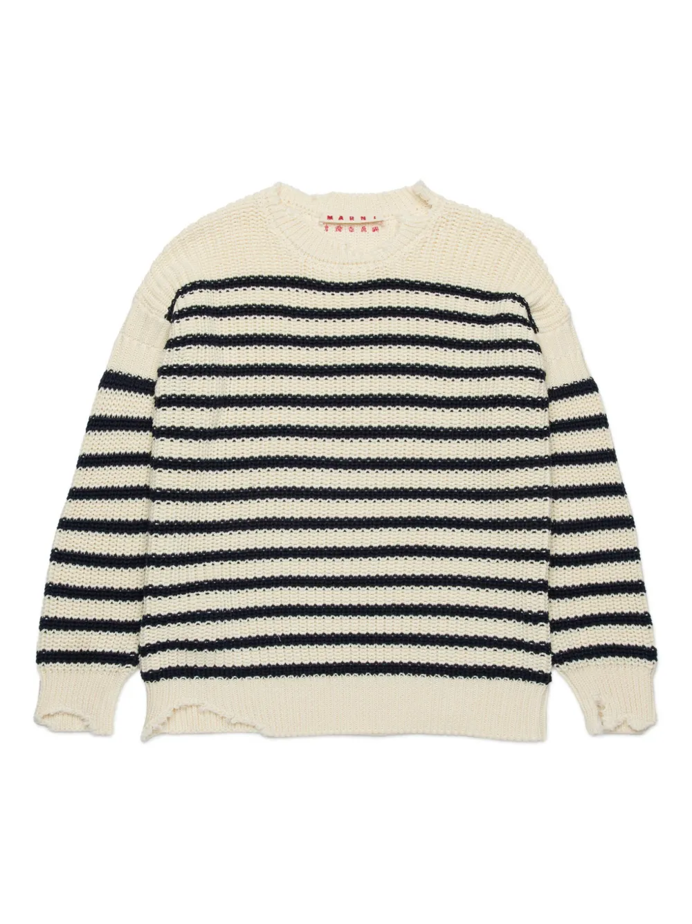 

Свитер в полоску Marni Kids, нейтральный