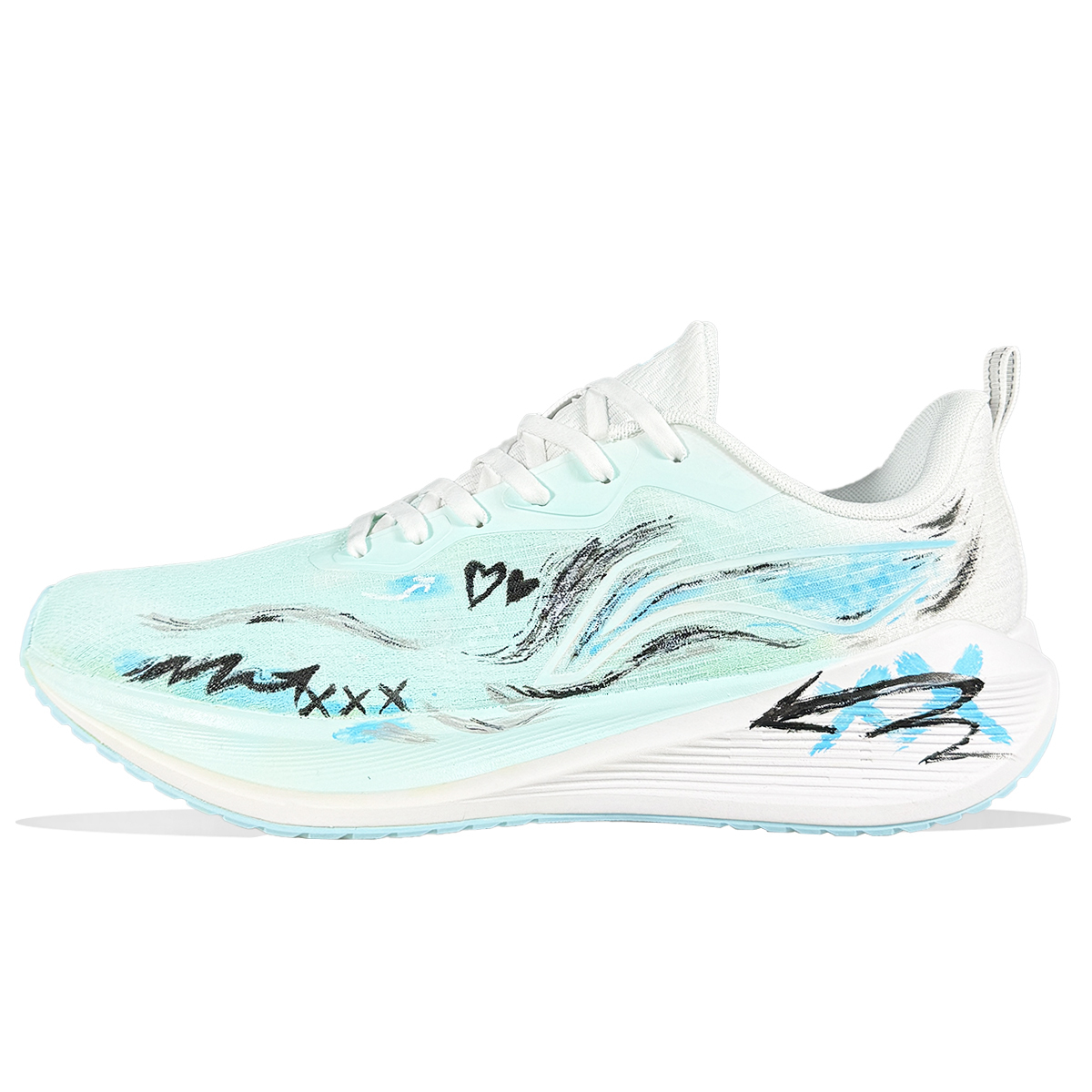 

LINING Вуе беговые кроссовки мужские низкие черно-мятно-зеленые, цвет Mint Green