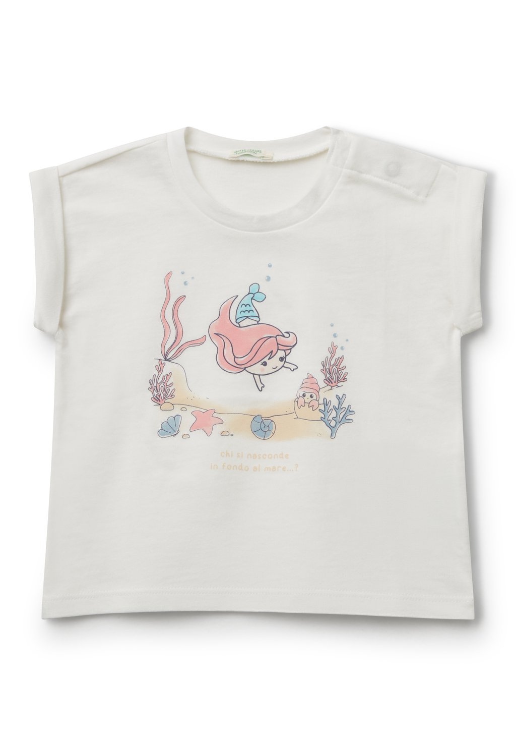 

Футболка с принтом SHORT SLEEVE WITH PRINT United Colors of Benetton, белый
