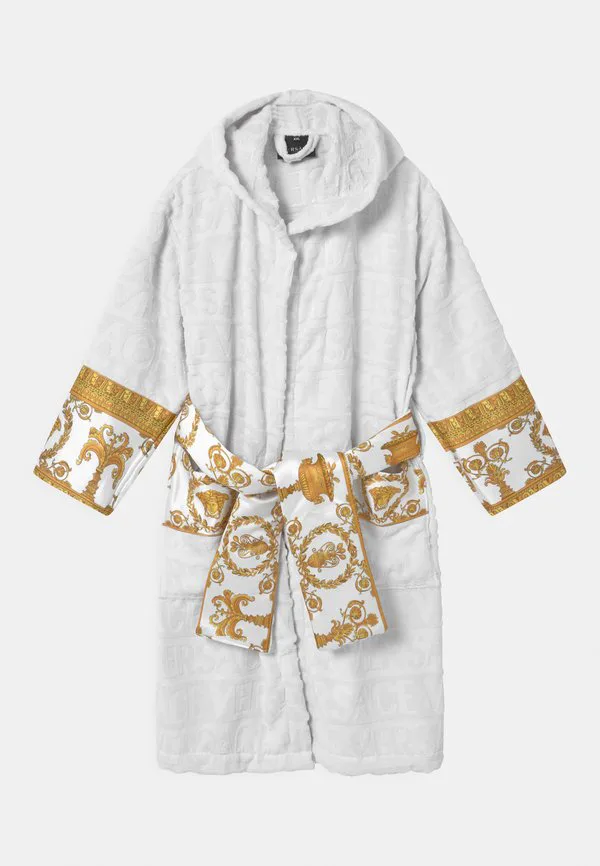 Банный халат, детский халат Versace, White/Gold