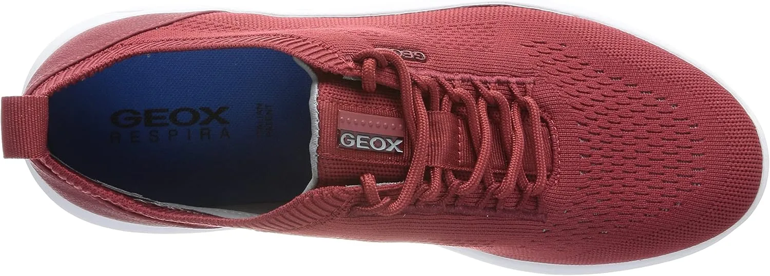Мужские кроссовки GEOX U Spherica, темно-красный/светло-серый — фото 3