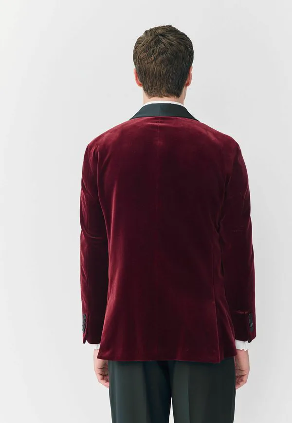 Пиджак классического кроя в итальянском стиле pontoglio с шалевыми лацками Next, Burgundy Red — фото 3
