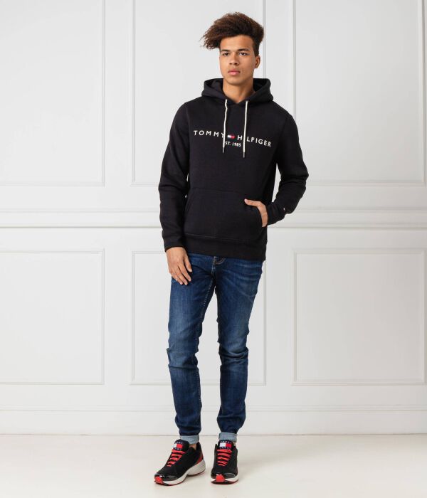 Толстовка с логотипом Томми Regular fit Tommy Hilfiger, черный — фото 2