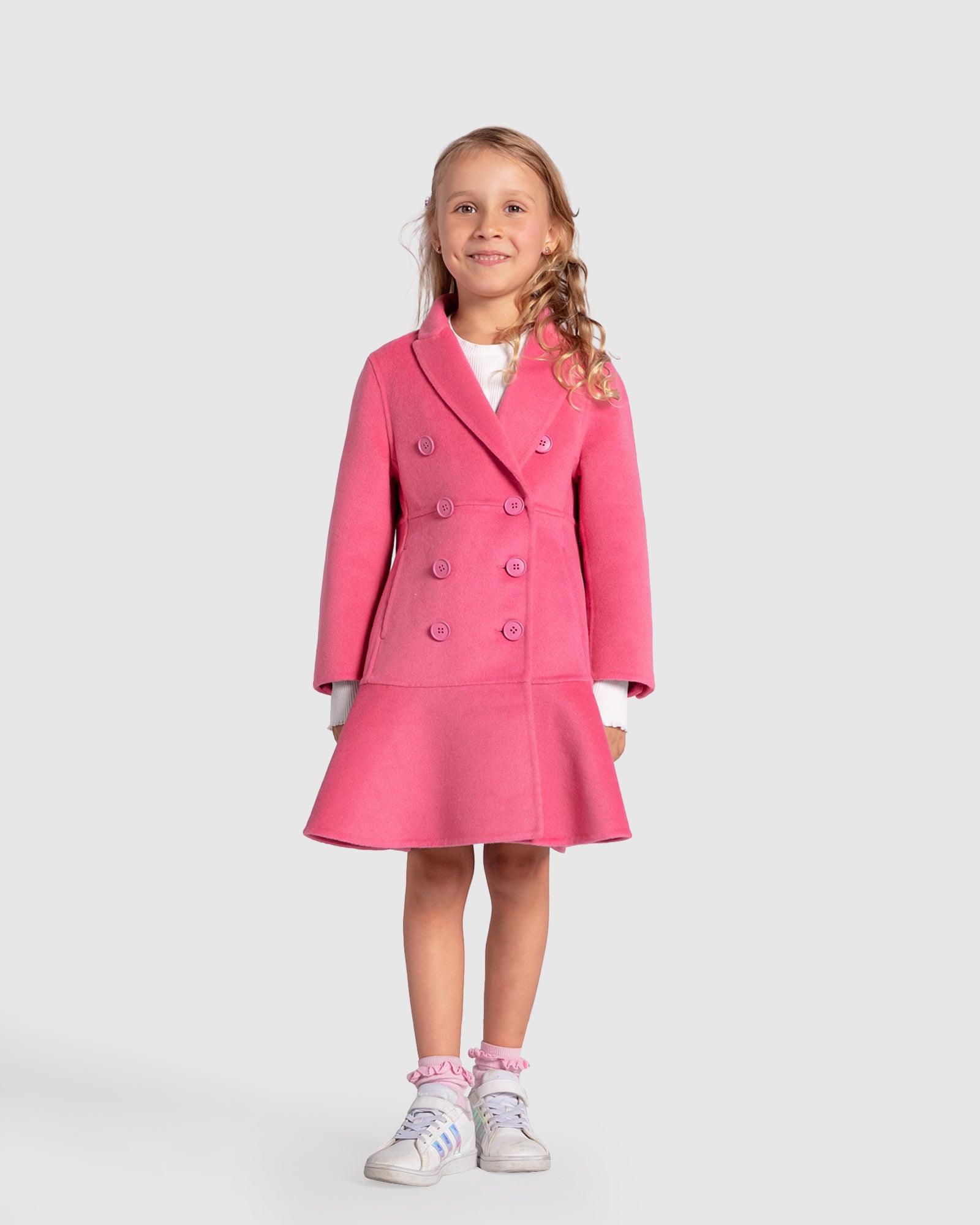 

Приталенное пальто из смеси шерсти Good Manners Belle&Bloom, розовый
