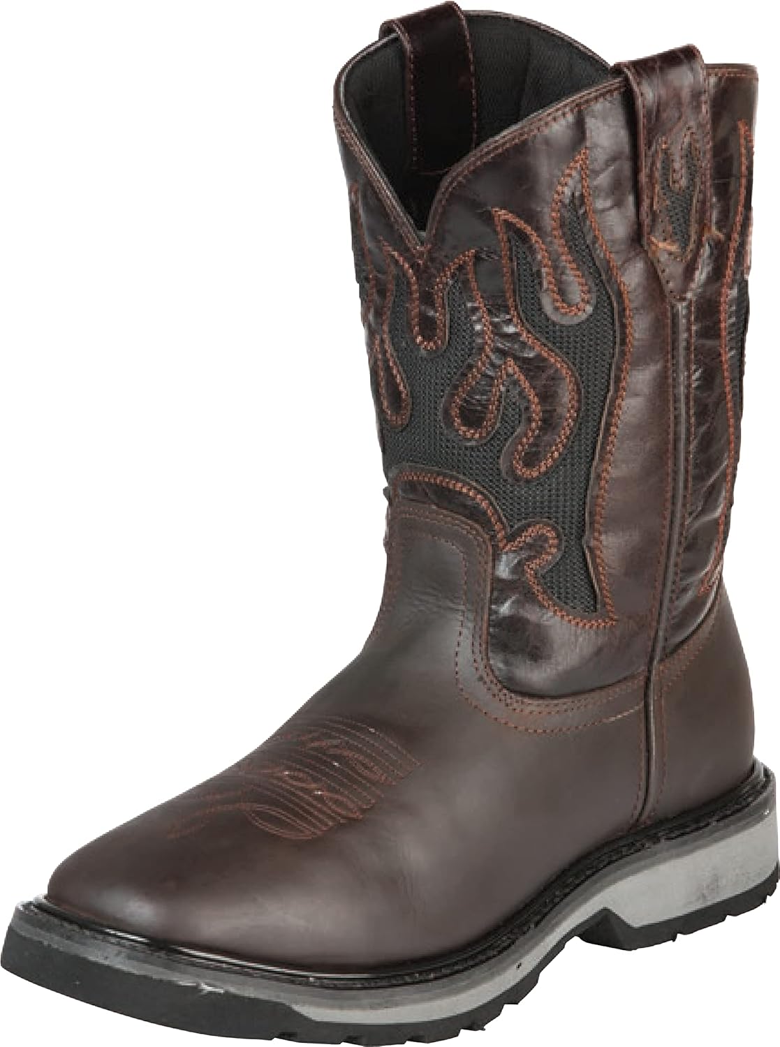 

Мужские родео-бутсы El General из натуральной кожи с квадратным носком Crazy Generic, Choco