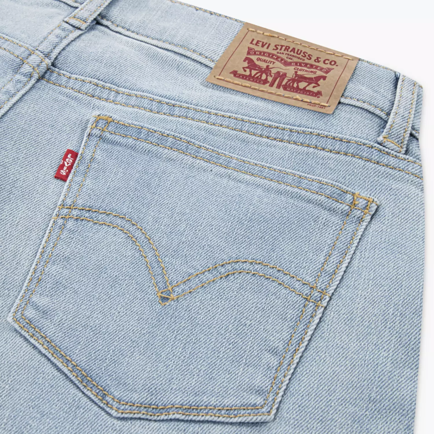 Широкие джинсы для девочек 7-16 лет Levi's, цвет Bauhaus Blues - Medium Wash — фото 4