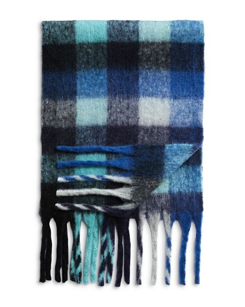 

Шарф-букле в клетку The Men's Store at Bloomingdale's, цвет Blue
