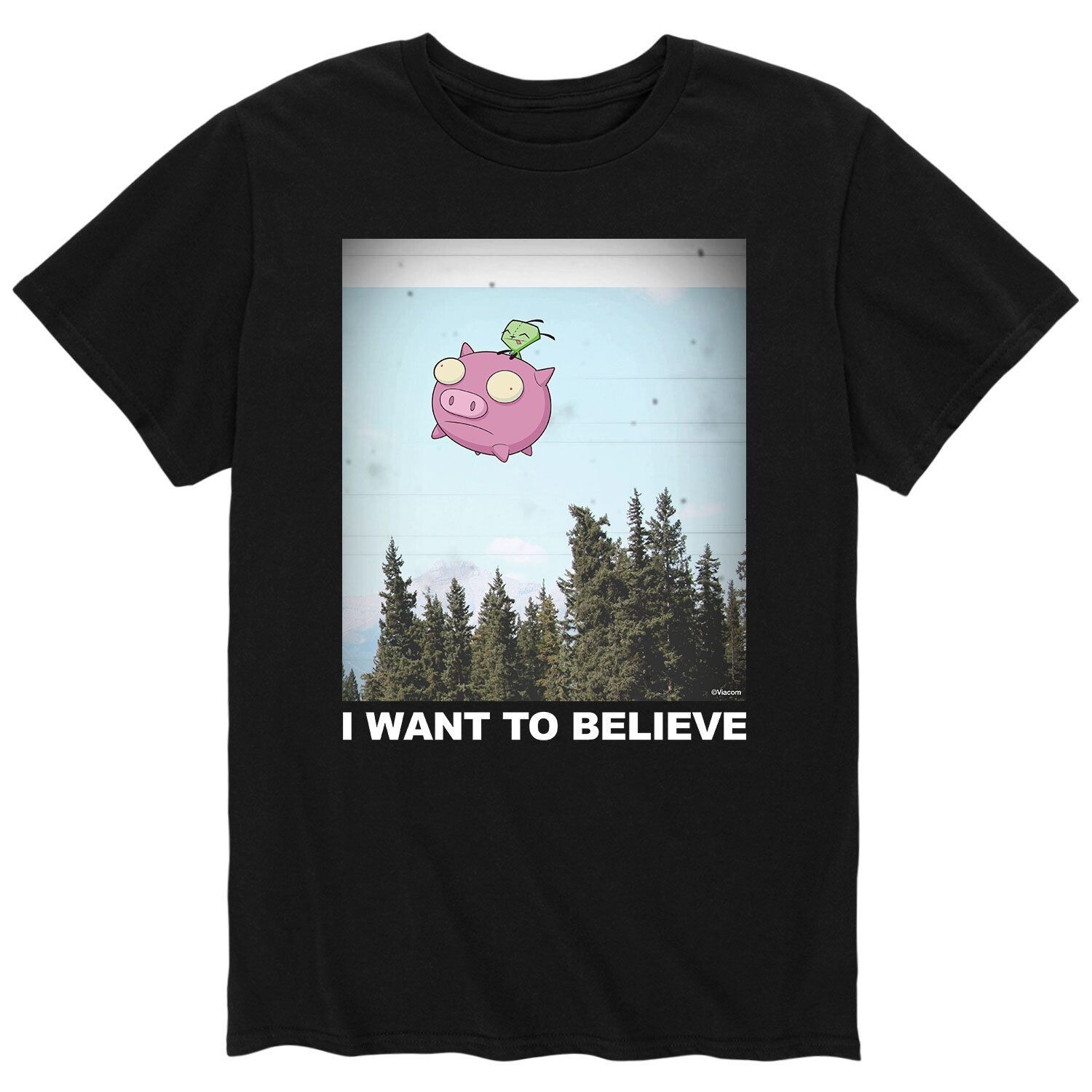 

Мужская футболка Invader Zim Gir I Want To Believe Licensed Character