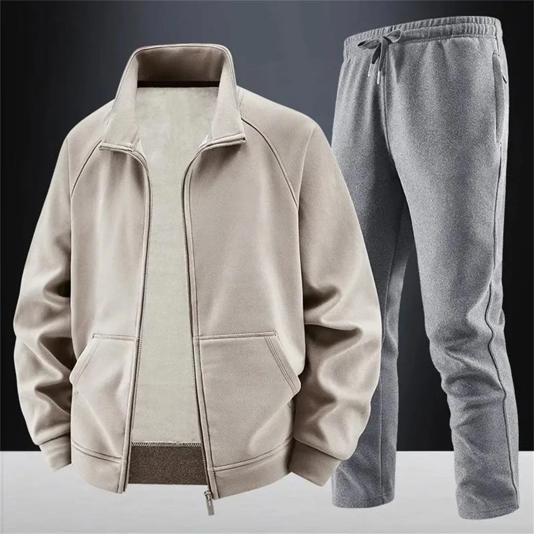Спортивный костюм из флиса, куртка и брюки, Brown — фото 3