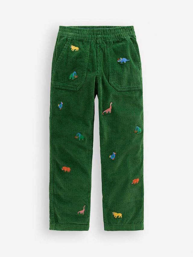 

Детские вельветовые брюки на резинке с вышивкой Mini Boden, Multi