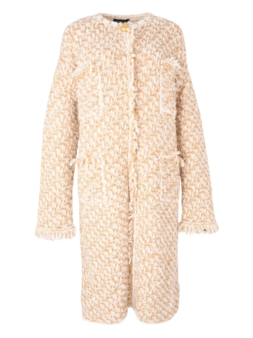 

Твидовое пальто Fabiana Filippi, бежевый