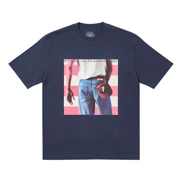 

Футболка PALACE Character Printing Short Sleeve Unisex Navy Blue, синий