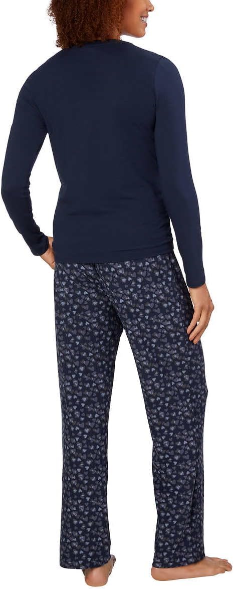 Женский флисовый пижамный комплект Calvin Klein из двух предметов, Blue — фото 2