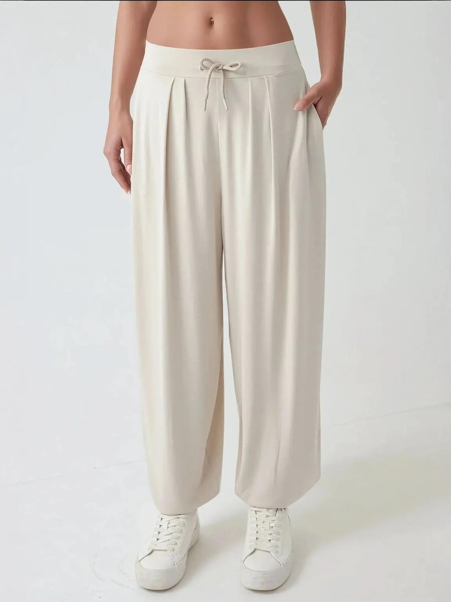 

Зауженные брюки со складками спереди Hiccup, белый