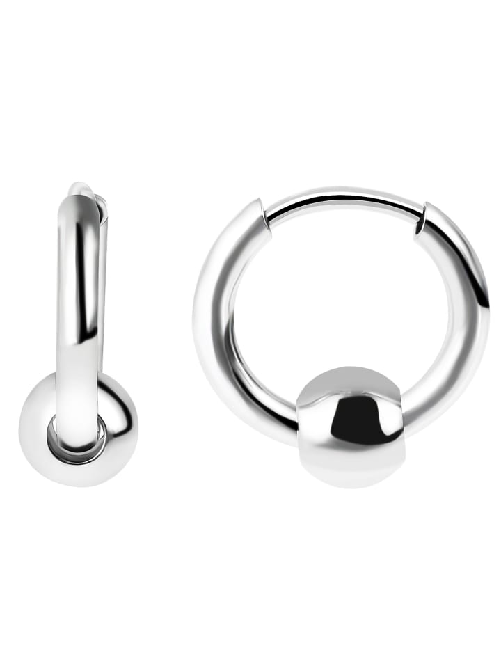 

Adeliás Серьги унисекс - серьги-кольца из нержавеющей стали серебристого цвета