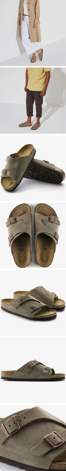 Мужские сандалии Zurich из замши таупового цвета от Birkenstock — фото 3