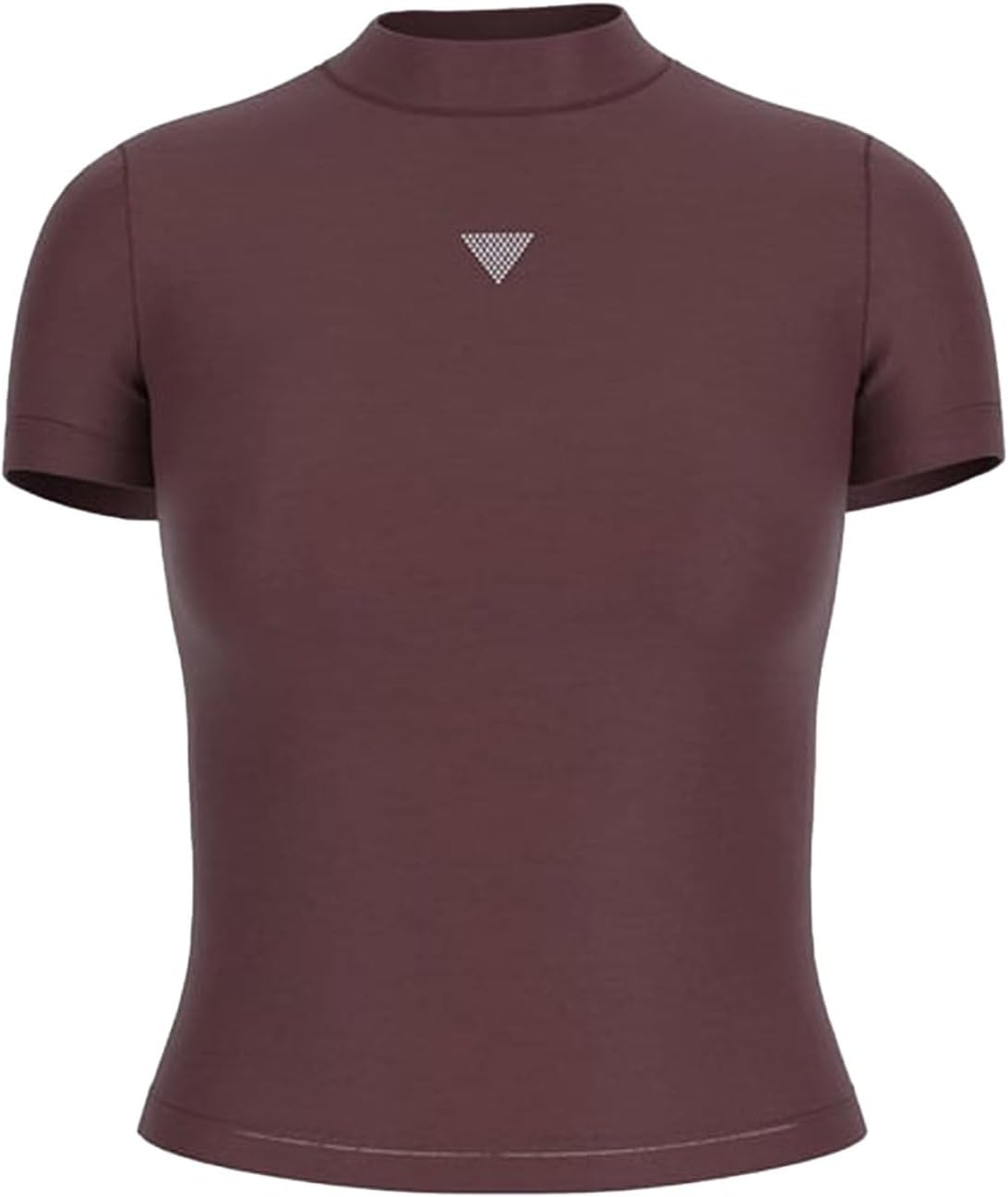 

Женский топ Guess Eco с коротким рукавом и воротником-стойкой Licia, Pure Choco