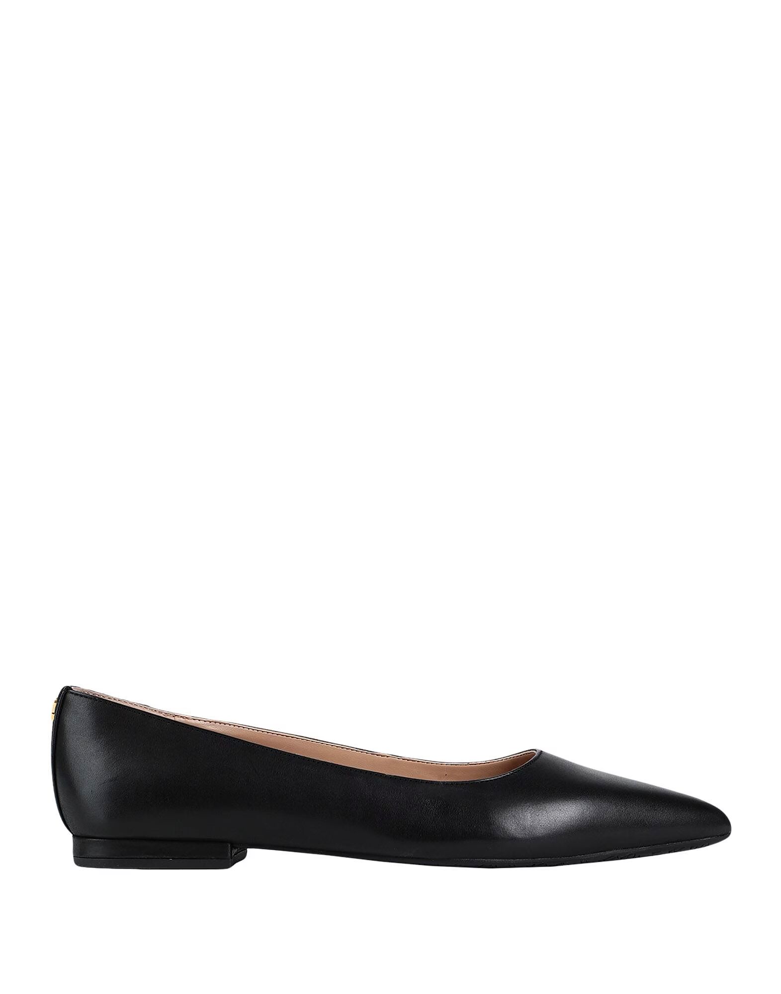 Балетки Londyn Burnished Leather Ballet Flat Ralph Lauren, черный