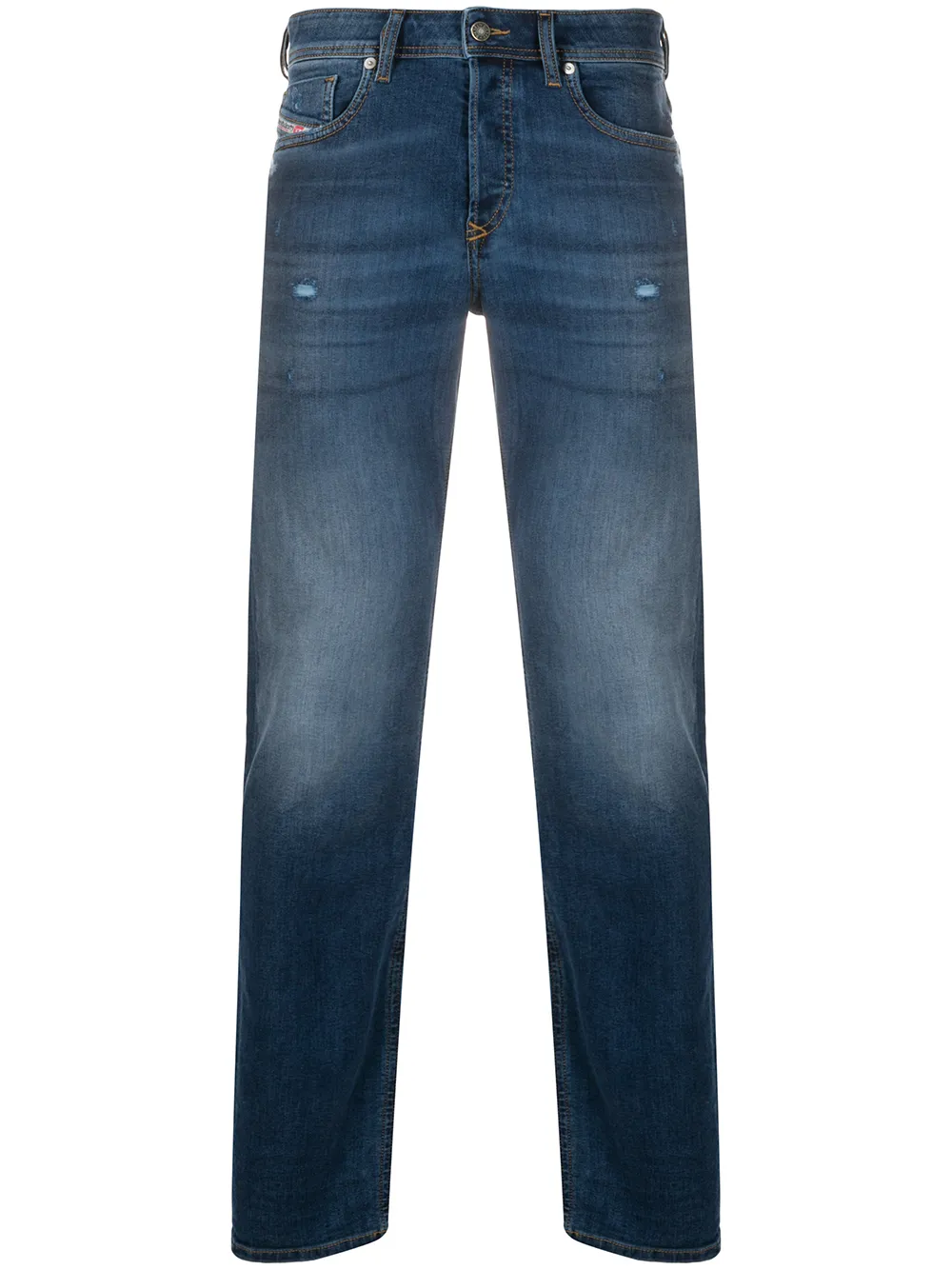 

Джинсы кроя слим с эффектом потертости Diesel, синий