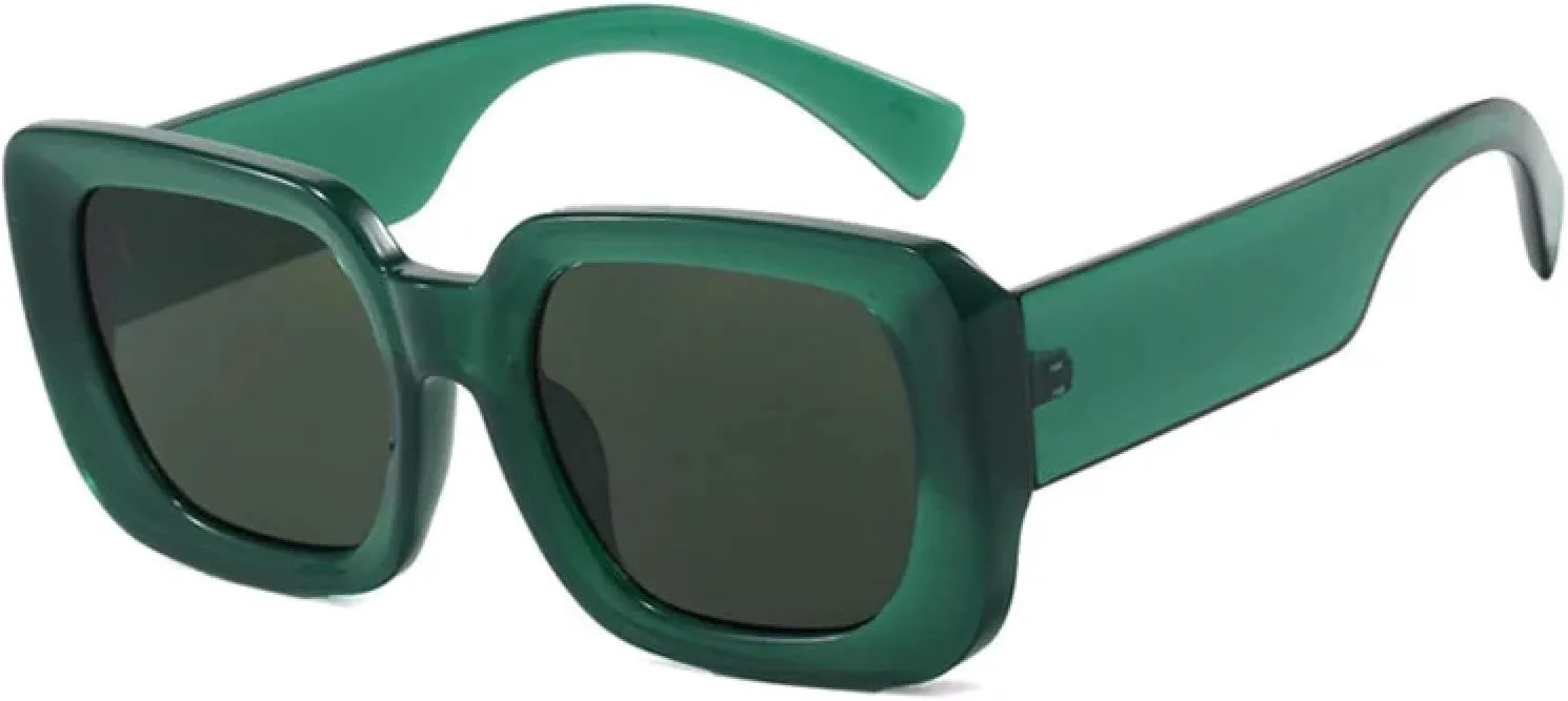 

Винтажные солнцезащитные очки для женщин с градиентной защитой от УФ-излучения UV400, модные солнцезащитные очки для мужчин и женщин TKKTLLT, Green-green